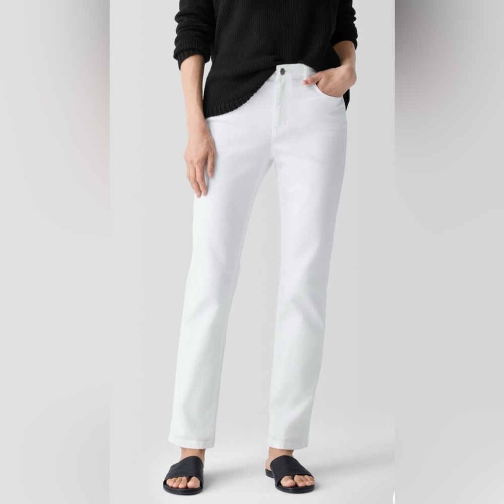 Eileen Fisher Organic Cotton Denim Slim Jean NWT - SZ 8 - Picture 3 of 13